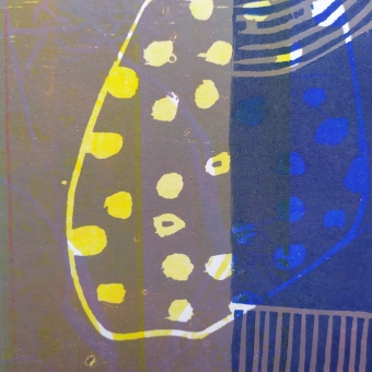 Rueckzugsort 1, 2020, Bildgroeße 10 x 15cm, 20 x 20cm gerahmt, Iris Flexer